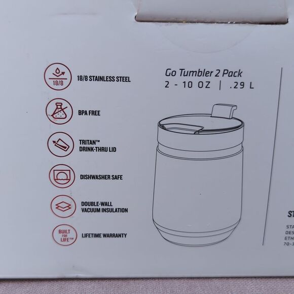 Stanley Pink and Red Everyday Go Tumbler 2 Pack, 2 x 10 oz NWT - Picture 7 of 8
